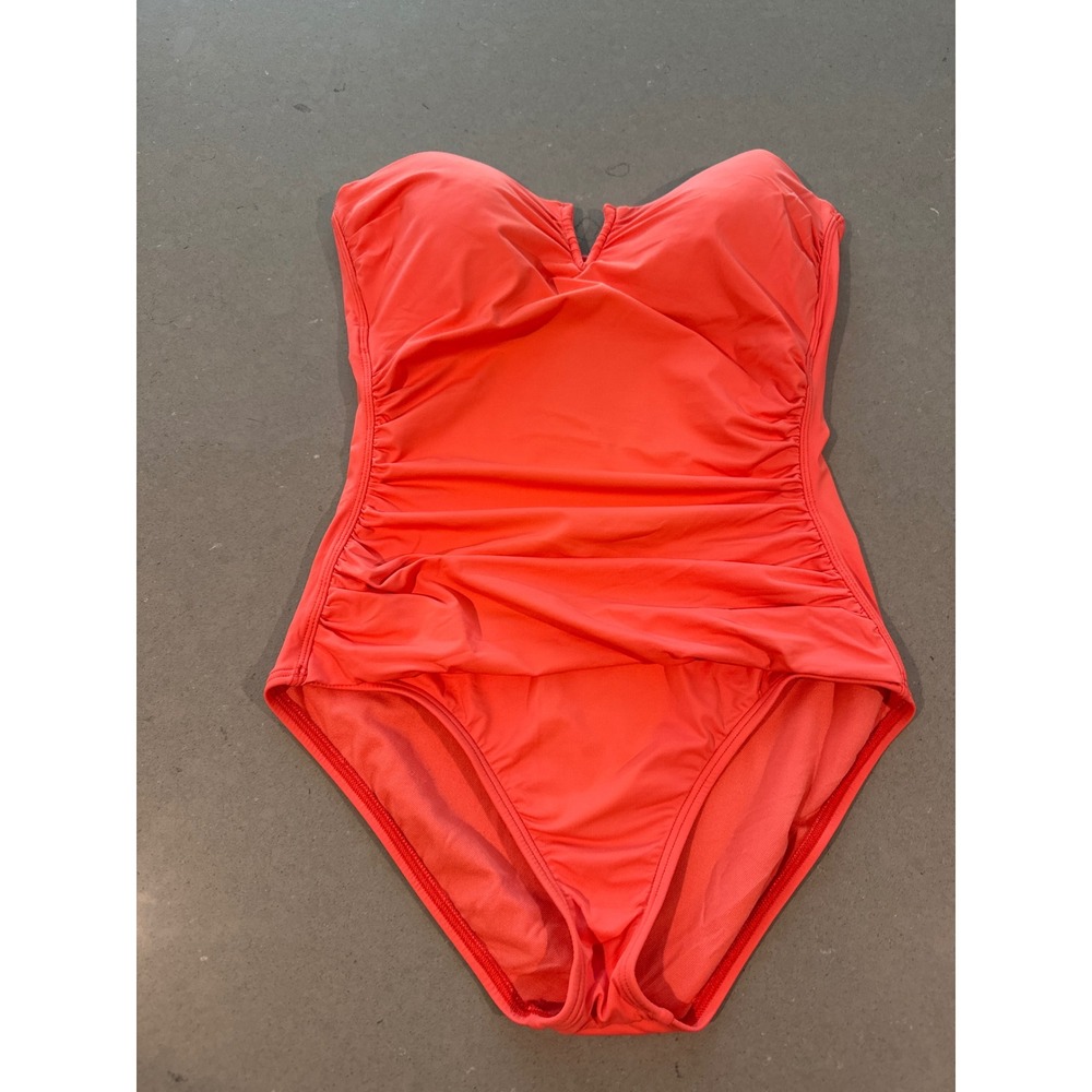 Tommy Bahama Red Strapless One-Piece Swimsuit